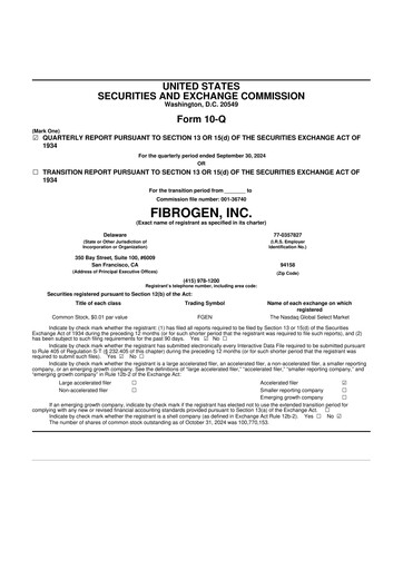 Thumbnail FibroGen 10-Q Quarterly Report FY 
