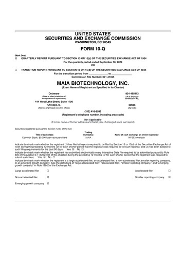 Thumbnail MAIA Biotechnology 10-Q Quarterly Report FY2024 