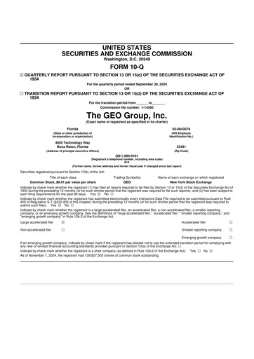 Thumbnail Geo Group 10-Q Quarterly Report FY2024 
