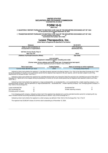 Thumbnail Lexeo Therapeutics 10-Q Quarterly Report FY2024 