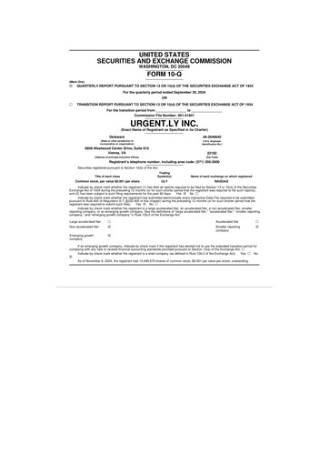 Vorschaubild Urgent.ly Inc. 10-Q Quartalsbericht 2024 