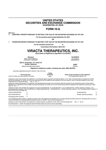 Thumbnail Viracta Therapeutics 10-Q Quarterly Report FY2024 
