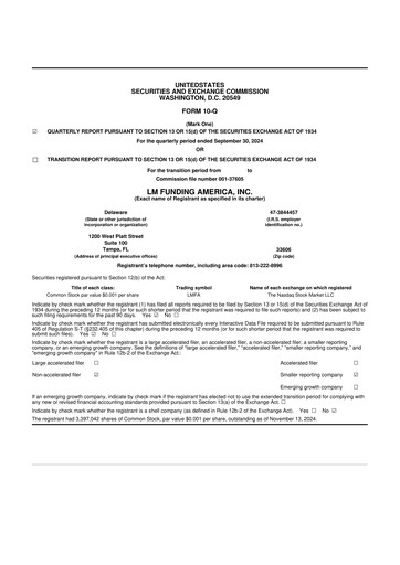 Vorschaubild LM Funding America 10-Q Quartalsbericht 2024 