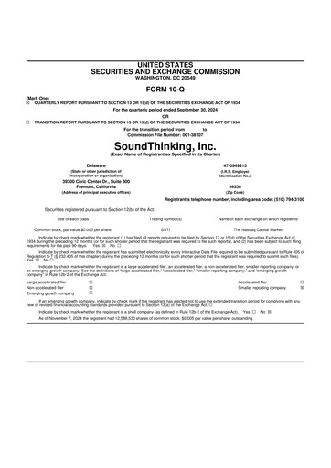 Thumbnail SoundThinking 
 (ShotSpotter) 10-Q Quarterly Report FY2024 