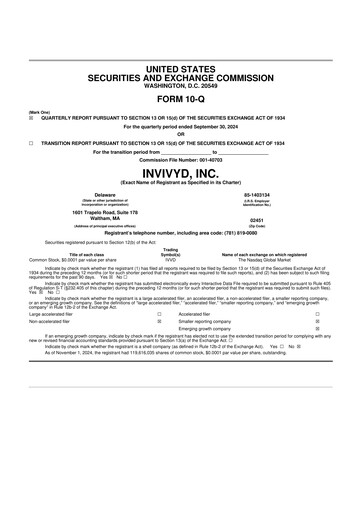 Thumbnail Invivyd 10-Q Quarterly Report FY2024 