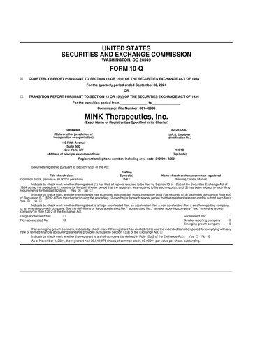 Thumbnail MiNK Therapeutics 10-Q Quarterly Report FY2024 