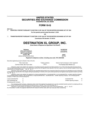 Vorschaubild Destination XL 10-Q Quartalsbericht 2024 