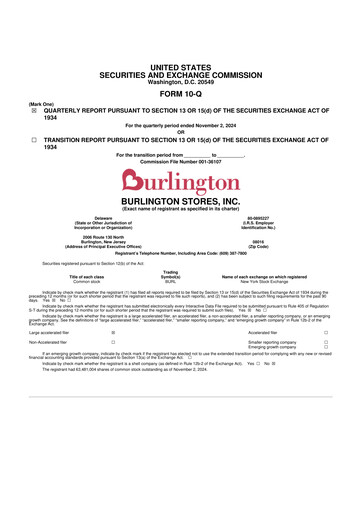 Thumbnail Burlington Stores 10-Q Quarterly Report FY2024 