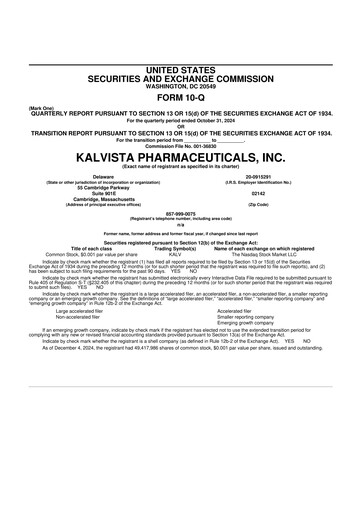 Thumbnail KalVista Pharmaceuticals 10-Q Quarterly Report FY2025 