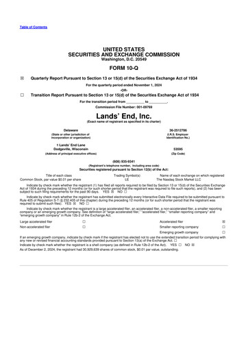 Thumbnail Lands' End
 10-Q Quarterly Report FY2024 