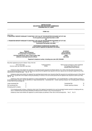 Thumbnail Sportsman's Warehouse 10-Q Quarterly Report FY2024 
