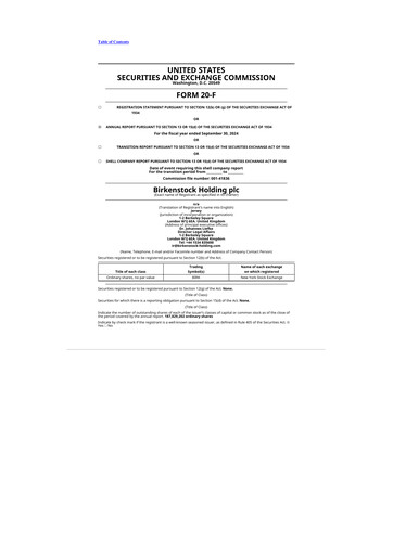 Thumbnail Birkenstock 20-F Annual Report 2024