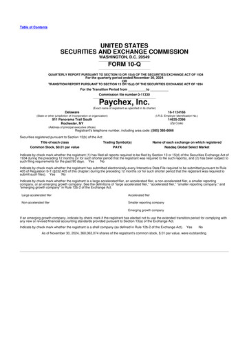 Vorschaubild Paychex 10-Q Quartalsbericht 2025 