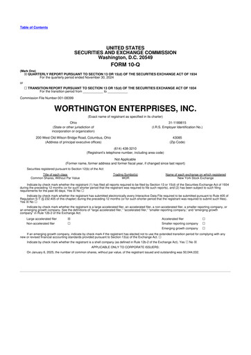 Thumbnail Worthington Enterprises 10-Q Quarterly Report FY2025 
