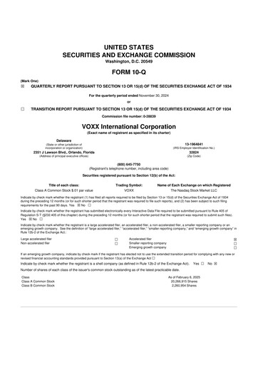 Thumbnail Voxx International
 10-Q Quarterly Report FY2025 