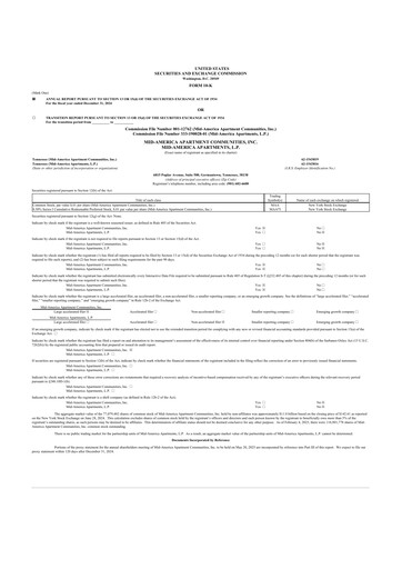 Thumbnail Mid-America Apartment Communities 10-K Annual Report 2024