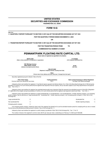 Thumbnail PennantPark Floating Rate Capital Ltd.
 10-Q Quarterly Report FY2024 