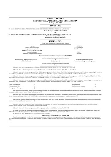 Thumbnail Impinj 10-K Annual Report 2024