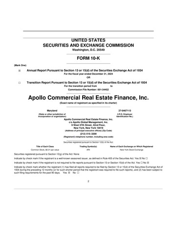 Thumbnail Apollo Commercial Real Estate Finance 10-K Annual Report 2024