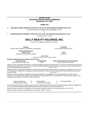 Thumbnail Sally Beauty Holdings 10-Q Quarterly Report FY2025 