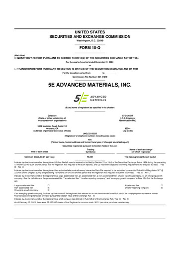 Thumbnail 5E Advanced Materials 10-Q Quarterly Report FY2024 