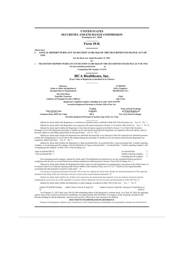 Thumbnail HCA Healthcare 10-K Annual Report 2024