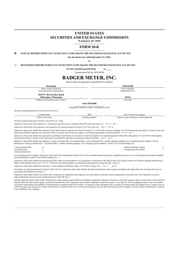 Thumbnail Badger Meter
 10-K Annual Report 2024