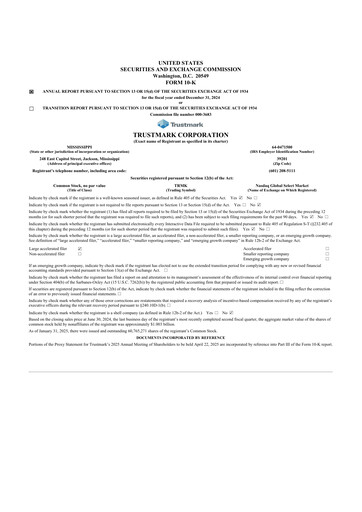 Thumbnail Trustmark 10-K Annual Report 2024