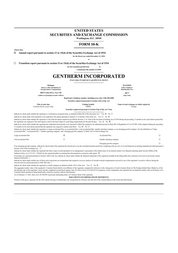 Thumbnail Gentherm 10-K Annual Report 2024