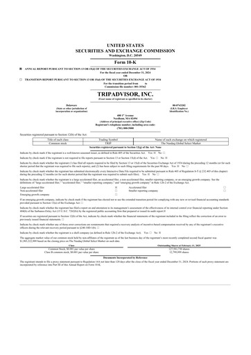 Thumbnail TripAdvisor 10-K Annual Report 2024