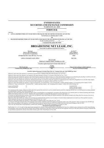 Thumbnail Broadstone Net Lease 10-K Annual Report 2024