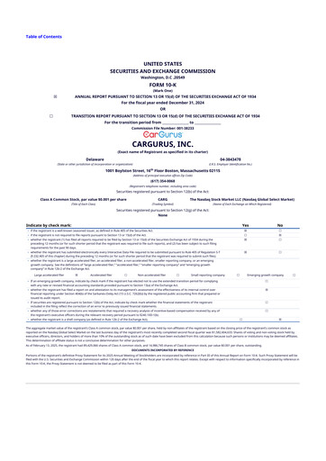 Miniature CarGurus 10-K Rapport annuel 2024