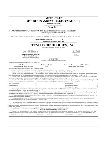 Thumbnail TTM Technologies
 10-K Annual Report 2024