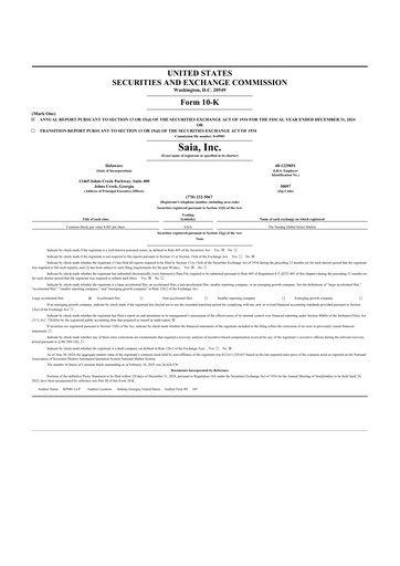 Thumbnail Saia
 10-K Annual Report 2024