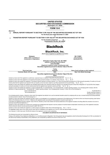 Thumbnail BlackRock 10-K Annual Report 2024