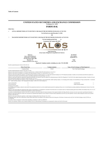 Thumbnail Talos Energy 10-K Annual Report 2024