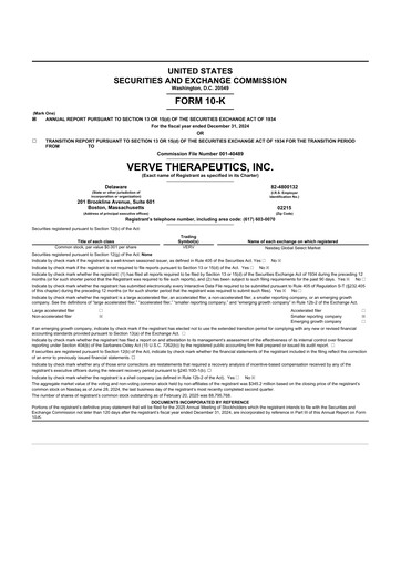 Thumbnail Verve Therapeutics 10-K Annual Report 2024