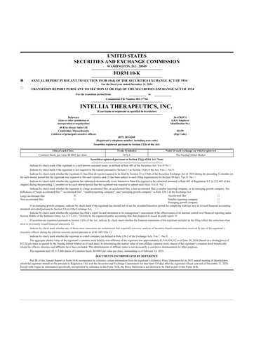 Thumbnail Intellia Therapeutics 10-K Annual Report 2024