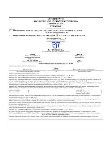 Thumbnail PJT Partners
 10-K Annual Report 2024