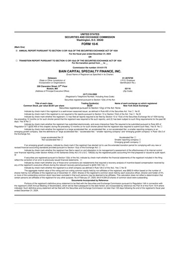 Thumbnail Bain Capital Specialty Finance
 10-K Annual Report 2024