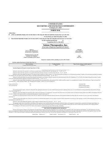 Thumbnail Soleno Therapeutics 10-K Annual Report 2024