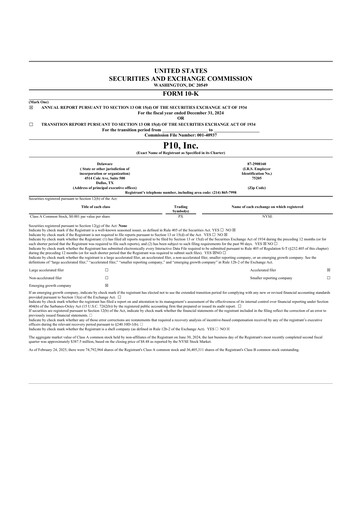 Thumbnail P10 10-K Annual Report 2024