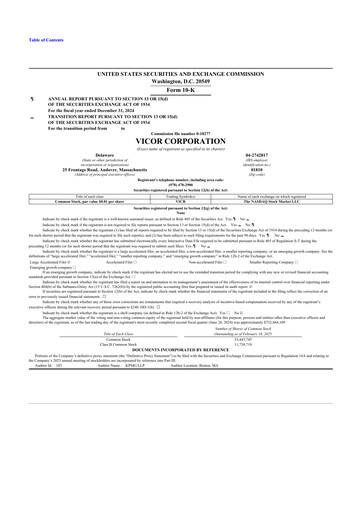 Vorschaubild Vicor
 10-K Jahresbericht 2024