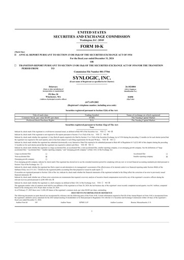 Thumbnail Synlogic 10-K Annual Report 2024