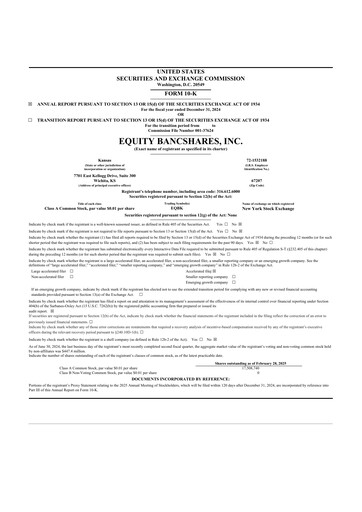 Miniature Equity Bancshares 10-K Rapport annuel 2024