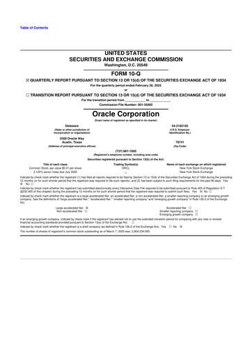 Thumbnail Oracle 10-Q Quarterly Report FY2025 