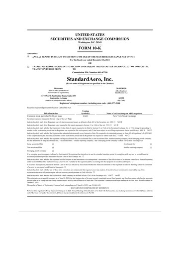 Thumbnail StandardAero 10-K Annual Report 2024