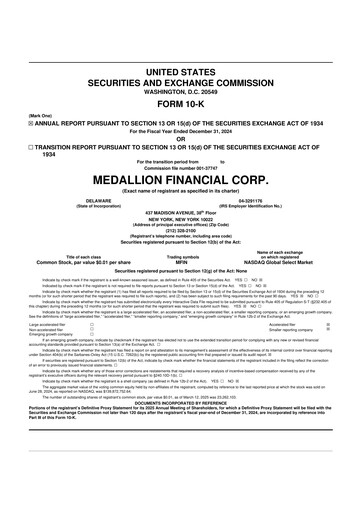 Thumbnail Medallion Financial Corp. 10-K Annual Report 2024