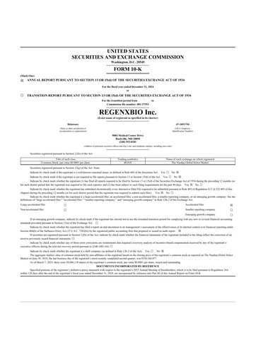 Thumbnail REGENXBIO 10-K Annual Report 2024