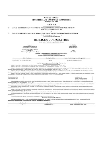 Thumbnail Repligen
 10-K Annual Report 2024